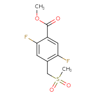 Chemical structure of methyl 2,5-difluoro-4-(methanesulfonylmethyl)benzoate - CSSB06277506706