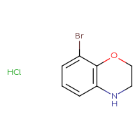 Chemical structure of 8-bromo-3,4-dihydro-2H-1,4-benzoxazine hydrochloride - CSSB00000727097