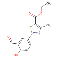 Chemical structure of ethyl 2-(3-formyl-4-hydroxyphenyl)-4-methyl-1,3-thiazole-5-carboxylate - CSSB00015190289