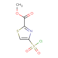 Chemical structure of methyl 4-(chlorosulfonyl)-1,3-thiazole-2-carboxylate - CSSB06358933233