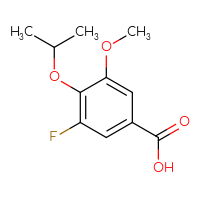 Chemical structure of 3-fluoro-5-methoxy-4-(propan-2-yloxy)benzoic acid - CSSB06805719968