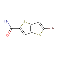 Chemical structure of 5-bromothieno[3,2-b]thiophene-2-carboxamide - CSSB01990969127