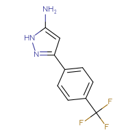 Chemical structure of 3-[4-(trifluoromethyl)phenyl]-1H-pyrazol-5-amine - CSSB00000299819