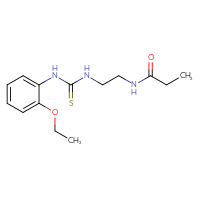 Chemical structure of N-(2-{[(2-ethoxyphenyl)carbamothioyl]amino}ethyl)propanamide - CSSB01892783771