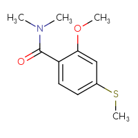 Chemical structure of 2-methoxy-N,N-dimethyl-4-(methylsulfanyl)benzamide - CSSB03508359954