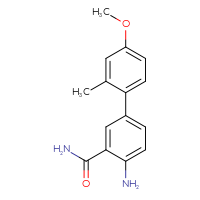Chemical structure of 4-amino-4'-methoxy-2'-methyl-[1,1'-biphenyl]-3-carboxamide - CSSB04708947684