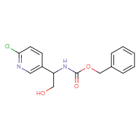Chemical structure of benzyl N-[1-(6-chloropyridin-3-yl)-2-hydroxyethyl]carbamate - CSSB21043415740