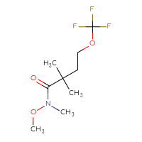 Chemical structure of N-methoxy-N,2,2-trimethyl-4-(trifluoromethoxy)butanamide - CSSB21151594445