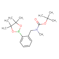 Chemical structure of tert-butyl N-methyl-N-{[2-(4,4,5,5-tetramethyl-1,3,2-dioxaborolan-2-yl)phenyl]methyl}carbamate - CSSB00024473443