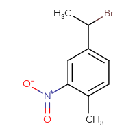 Chemical structure of 4-(1-bromoethyl)-1-methyl-2-nitrobenzene - CSSB00011261430