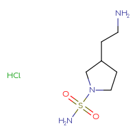 Chemical structure of 3-(2-aminoethyl)pyrrolidine-1-sulfonamide hydrochloride - CSSB06744474046