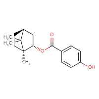 Chemical structure of (1S,2S,4S)-1,7,7-trimethylbicyclo[2.2.1]heptan-2-yl 4-hydroxybenzoate - CSSB00159261172
