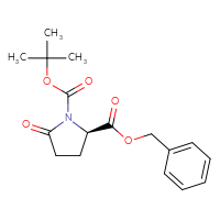 Chemical structure of 2-benzyl 1-tert-butyl (2R)-5-oxopyrrolidine-1,2-dicarboxylate - CSSB00015543785