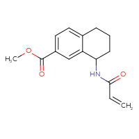 Chemical structure of methyl 8-(prop-2-enamido)-5,6,7,8-tetrahydronaphthalene-2-carboxylate - CSSB02403896324