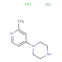 Chemical structure of 1-(2-methylpyridin-4-yl)piperazine dihydrochloride - CSSB00015187532