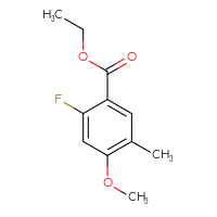 Chemical structure of ethyl 2-fluoro-4-methoxy-5-methylbenzoate - CSSB00050544798