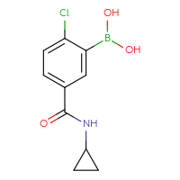 Chemical structure of [2-chloro-5-(cyclopropylcarbamoyl)phenyl]boronic acid - CSSB00010363395