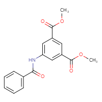 Chemical structure of 1,3-dimethyl 5-benzamidobenzene-1,3-dicarboxylate - CSSB00026393004