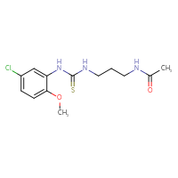 Chemical structure of N-(3-{[(5-chloro-2-methoxyphenyl)carbamothioyl]amino}propyl)acetamide - CSSB02041089822
