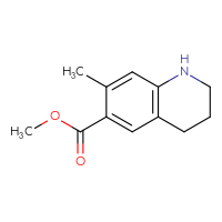 Chemical structure of methyl 7-methyl-1,2,3,4-tetrahydroquinoline-6-carboxylate - CSSB00025786187