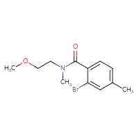 Chemical structure of 2-bromo-N-(2-methoxyethyl)-N,4-dimethylbenzamide - CSSB00013046689
