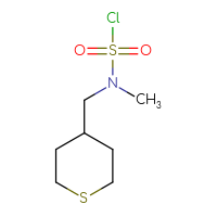 Chemical structure of N-methyl-N-[(thian-4-yl)methyl]sulfamoyl chloride - CSSB00024855836