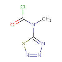 Chemical structure of N-methyl-N-(1,2,3,4-thiatriazol-5-yl)carbamoyl chloride - CSSB14985244731