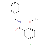 Chemical structure of N-benzyl-5-chloro-2-methoxybenzamide - CSSB00000152948