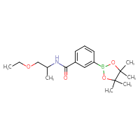 Chemical structure of N-(1-ethoxypropan-2-yl)-3-(4,4,5,5-tetramethyl-1,3,2-dioxaborolan-2-yl)benzamide - CSSB02195990418