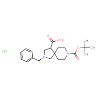 Chemical structure of 2-benzyl-8-[(tert-butoxy)carbonyl]-2,8-diazaspiro[4.5]decane-4-carboxylic acid hydrochloride - CSSB00010262632
