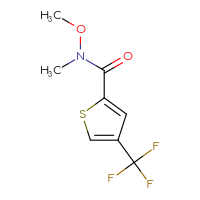 Chemical structure of N-methoxy-N-methyl-4-(trifluoromethyl)thiophene-2-carboxamide - CSSB01148880088