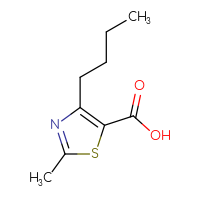 Chemical structure of 4-butyl-2-methyl-1,3-thiazole-5-carboxylic acid - CSSB00009834086