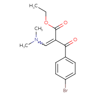 Chemical structure of ethyl 2-(4-bromobenzoyl)-3-(dimethylamino)prop-2-enoate - CSSB21285254415