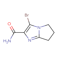 Chemical structure of 3-bromo-5H,6H,7H-pyrrolo[1,2-a]imidazole-2-carboxamide - CSSB00114068018