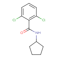 Chemical structure of 2,6-dichloro-N-cyclopentylbenzamide - CSSB00000258021