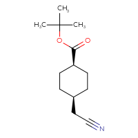 Chemical structure of tert-butyl (1s,4s)-4-(cyanomethyl)cyclohexane-1-carboxylate - CSSB14869073593