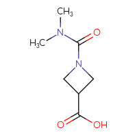 Chemical structure of 1-(dimethylcarbamoyl)azetidine-3-carboxylic acid - CSSB00012384266