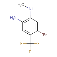 Chemical structure of 5-bromo-N1-methyl-4-(trifluoromethyl)benzene-1,2-diamine - CSSB14798475524