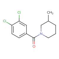 Chemical structure of 1-(3,4-dichlorobenzoyl)-3-methylpiperidine - CSSB00046081632