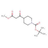 Chemical structure of tert-butyl 4-(3-methoxy-3-oxopropanoyl)piperidine-1-carboxylate - CSSB00010253195