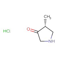 Chemical structure of (4R)-4-methylpyrrolidin-3-one hydrochloride - CSSB21103096284
