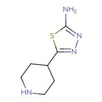 Chemical structure of 5-(piperidin-4-yl)-1,3,4-thiadiazol-2-amine - CSSB00000081553