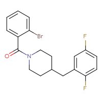 Chemical structure of 1-(2-bromobenzoyl)-4-[(2,5-difluorophenyl)methyl]piperidine - CSSB00325943264