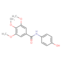 Chemical structure of N-(4-hydroxyphenyl)-3,4,5-trimethoxybenzamide - CSSB00000716809