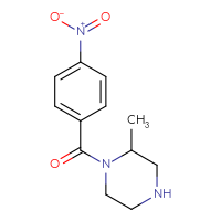 Chemical structure of 2-methyl-1-(4-nitrobenzoyl)piperazine - CSSB00003325700