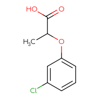 Chemical structure of 2-(3-chlorophenoxy)propanoic acid - CSSB00000185161
