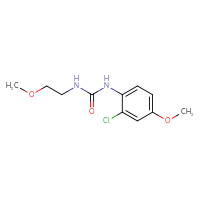 Chemical structure of 1-(2-chloro-4-methoxyphenyl)-3-(2-methoxyethyl)urea - CSSB01476012233