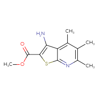 Chemical structure of methyl 3-amino-4,5,6-trimethylthieno[2,3-b]pyridine-2-carboxylate - CSSB00015187376