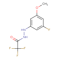 Chemical structure of 2,2,2-trifluoro-N'-(3-fluoro-5-methoxyphenyl)acetohydrazide - CSSB00114182339