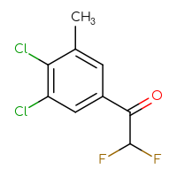 Chemical structure of 1-(3,4-dichloro-5-methylphenyl)-2,2-difluoroethan-1-one - CSSB21103687162